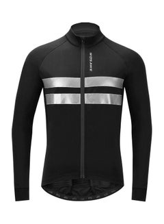 Generic Men Cycling Jersey Set Bike Clothing Long Sleeve Thermal Fleece Winter Bike Jacket and 3D Padded Bib Pants Tights XXL 35*5*25cm  - Image 2