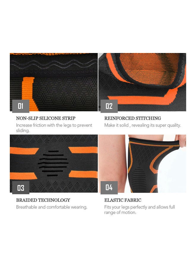 Generic Anti-fall Thin Kneepad Knee Protector for Fitness Running Cycling Mountaineering Elastic Knee Pads Compression Knee Support L 32*3*18cm  - Image 4