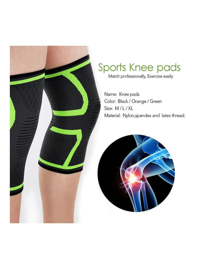 Generic - Anti-fall Thin Kneepad Knee Protector for Fitness Running Cycling Mountaineering Elastic Knee Pads Compression Knee Support L 32*3*18cm - Image 1