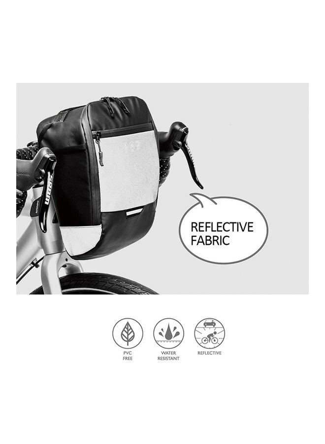 Generic Waterproof Bicycle Handlebar Bag High-visibility Reflective Cycling Handlebar Bag Pack Shoulder Bag for Mountain Bike Scooter 25*5*20cm - Image 5