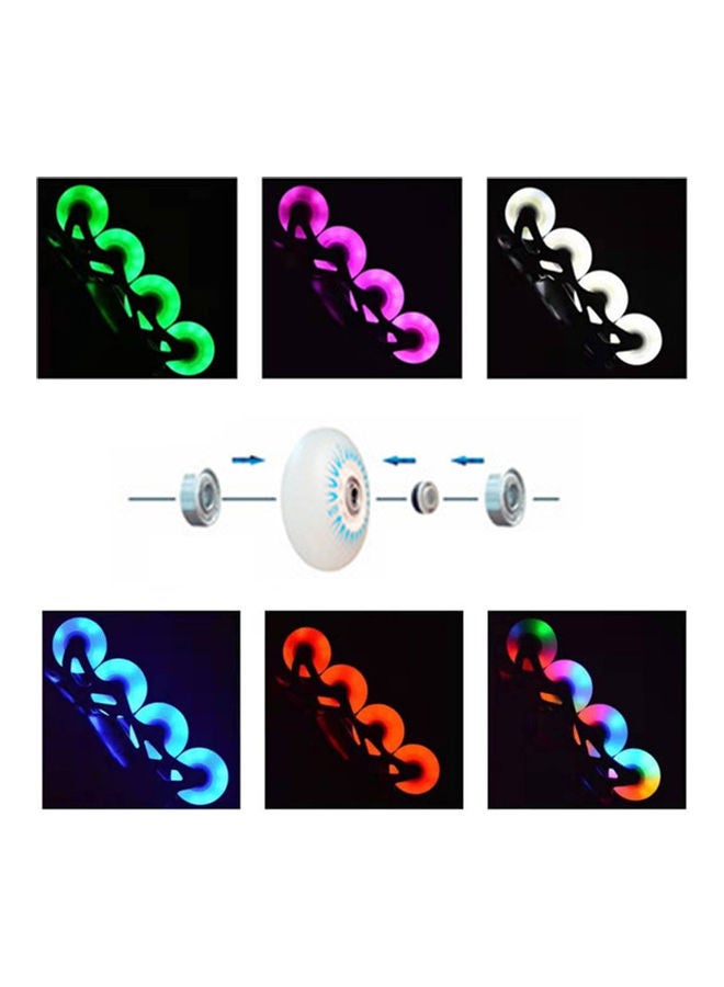 قطعتان من عجلات تزلج سريعة ومضيئة مقاس 80/76/72 مم للتزلج على الجليد 20*10*20سم - Image 3