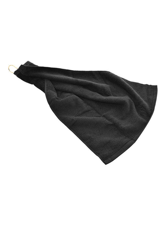 Generic 40x60cm Golf Club Ball Sports Water Absorption Tri-Fold Cotton Towel with Clip 20*10*20cm - Image 1