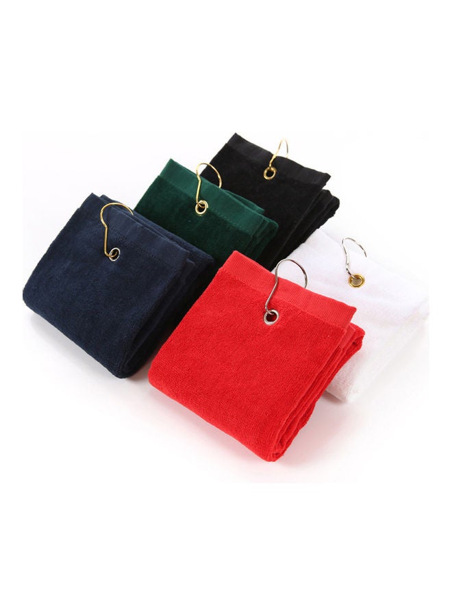 Generic 40x60cm Golf Club Ball Sports Water Absorption Tri-Fold Cotton Towel with Clip 20*10*20cm - Image 3