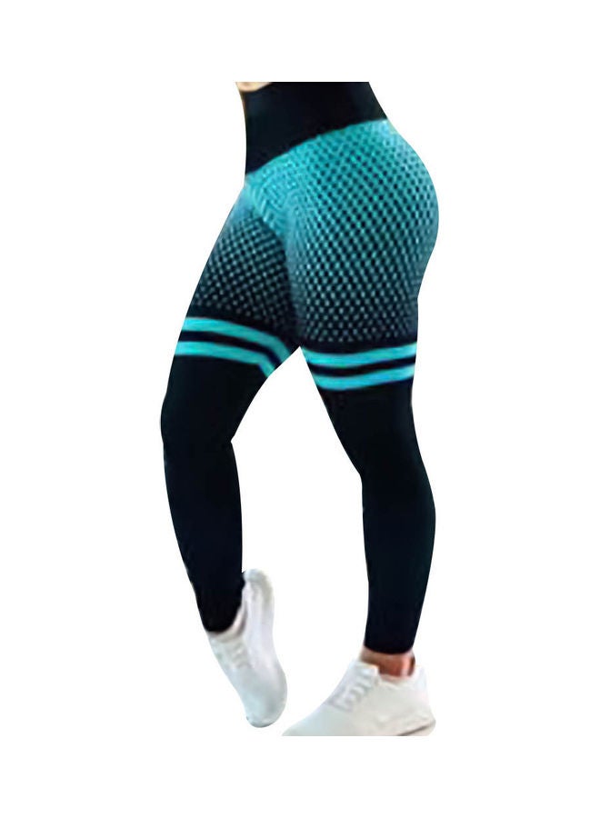 Generic Women Grid Pattern High Waist Sport Exercise Fitness Running Yoga Leggings Pants 20*10*20cm  - Image 4