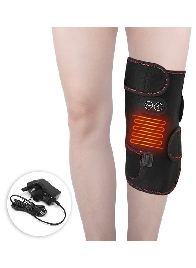 Portable Massaging Heated Knee Wrap Brace Heating Infrared Pad Strap Knee Compression Brace with UK/US/EU Adapter 30*2*20cm - Image 1