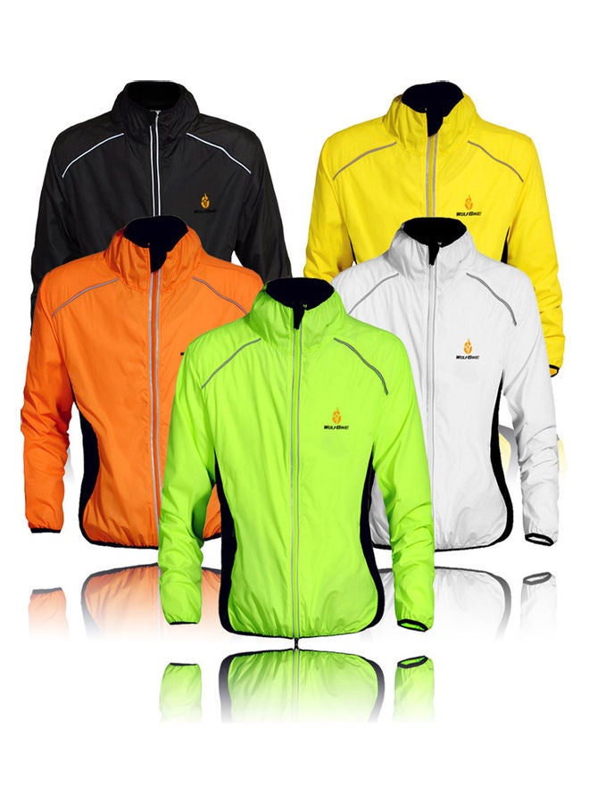 Generic WOLFBIKE Cycling Jersey Men Riding Breathable Jacket Cycle Clothing Bike Long Sleeve Wind Coat Orange L L L  - Image 3