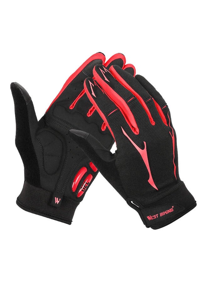Generic Mountain Bike Gloves Full Finger Touch Screen Gloves Anti-skid Cycling Gloves Wear-resistant Breathable Women and Men Gel Palm Mittens Shock-Absorbing MTB Gloves Road Bicycle Gloves M 24*4*21.5cm  - Image 2