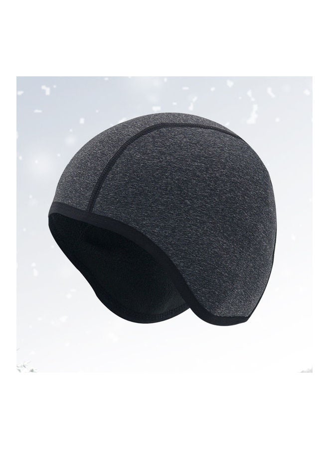 Generic Winter Skull Cap Helmet Liner Thermal Glasses Hole Ponytail Hole Fleece Snug Hat Athletic Motorcycle Cycling Running Beanie 10*4*8cm  - Image 1