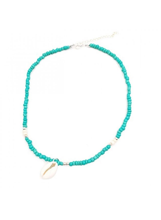 Casual Beaded Anklet With Seashell 
