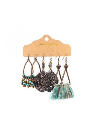3-Piece Tassel Design Earrings Set - v1605631726/N38548429A_1