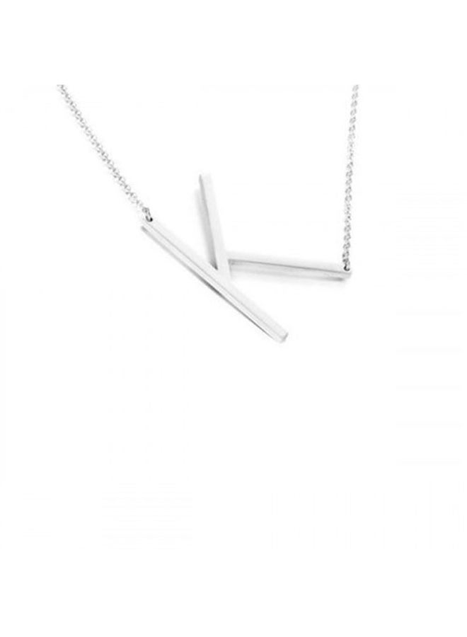 Letter K Pandent Metal Necklace