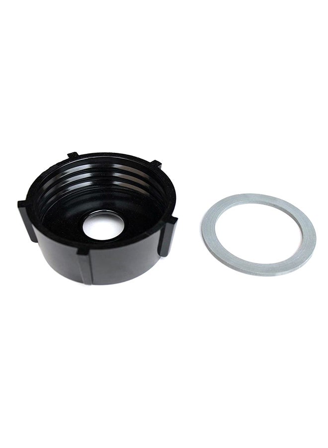 Generic - 4-Blade Ice Crusher And Blender Jar Base And 2-Piece Rubber O-Ring Gaskets Set Black 9*8*8cm - Image 1