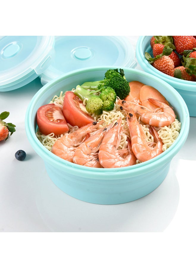 4 Boxes Food Storage Container With Lid Blue 20*13*20cm  - Image 5