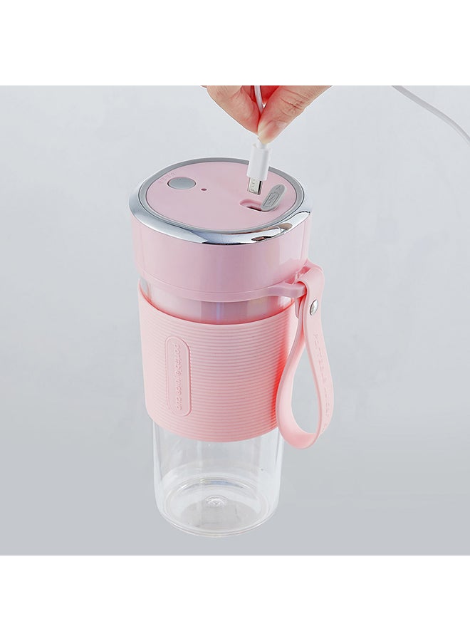 عصارة فواكة كهربائية محمولة بسعة صغيرة 300 مللي خلاط أوتوماتيكي لأغذية الأطفال لعمل ميلك شيك وكوب خلط عصير خلاط فواكه متعدد الوظائف قابل لإعادة الشحن بالـ USB يمكن استخدامه بالمنزل وأثناء السفر أزرق/أحمر/أخضر 23*11*11سم - Image 5
