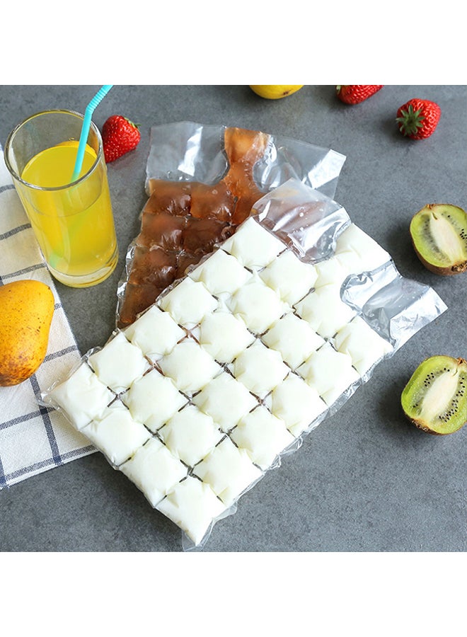 10-Piece Disposable Ice Cube Bag White 30x19x24cm  - Image 2