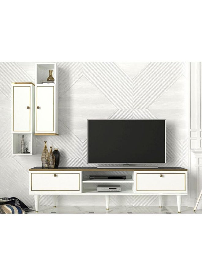 Generic TV Table Set White 180x50.5x31.7cm  - Image 2
