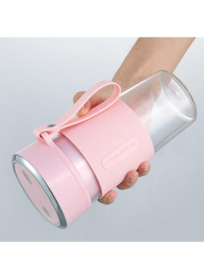 عصارة فواكة كهربائية محمولة بسعة صغيرة 300 مللي خلاط أوتوماتيكي لأغذية الأطفال لعمل ميلك شيك وكوب خلط عصير خلاط فواكه متعدد الوظائف قابل لإعادة الشحن بالـ USB يمكن استخدامه بالمنزل وأثناء السفر أزرق/أحمر/أخضر 23*11*11سم - Image 3