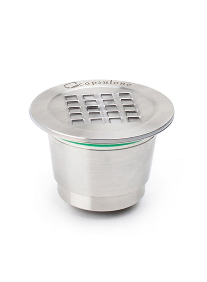 Stainless Steel Fillable Coffee Capsule Cup Silver 11*5.4*5.4cm - Image 1