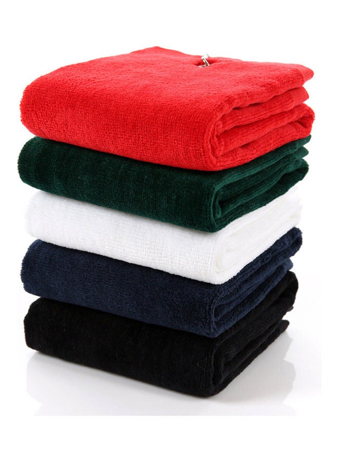 Generic 40x60cm Golf Club Ball Sports Water Absorption Tri-Fold Cotton Towel with Clip 20*10*20cm - Image 4