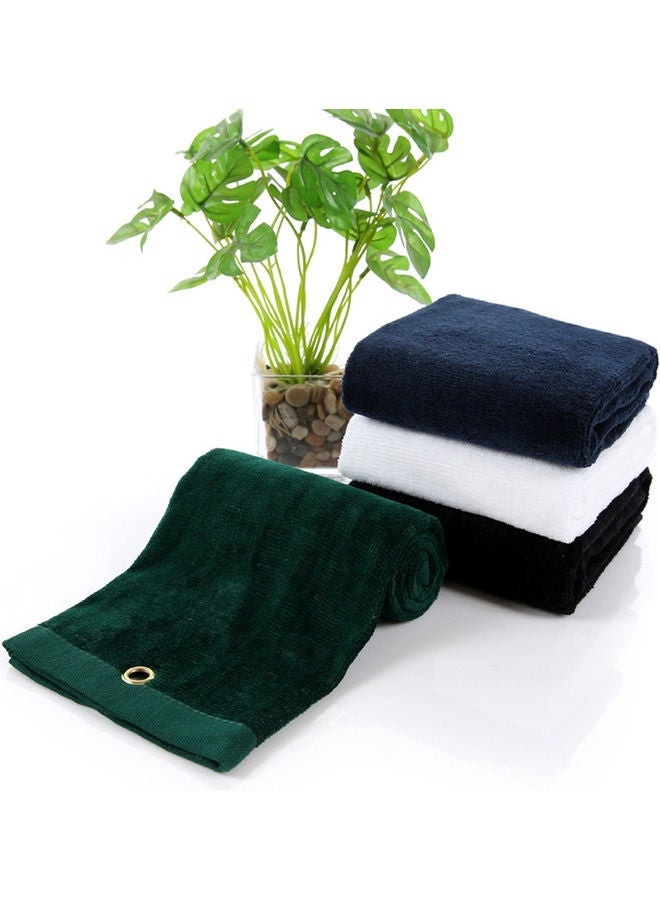 Generic 40x60cm Golf Club Ball Sports Water Absorption Tri-Fold Cotton Towel with Clip 20*10*20cm - Image 5
