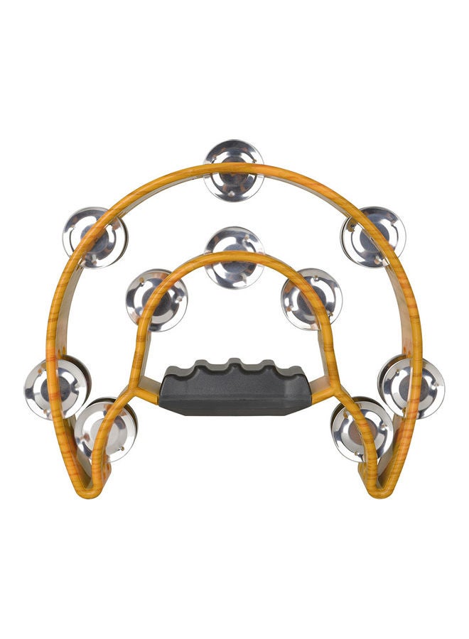 رنة تامبورن محمولة باليد مع طبقتين من الأجراس المزدوجة للأطفال هدية لعبة موسيقية - Image 4