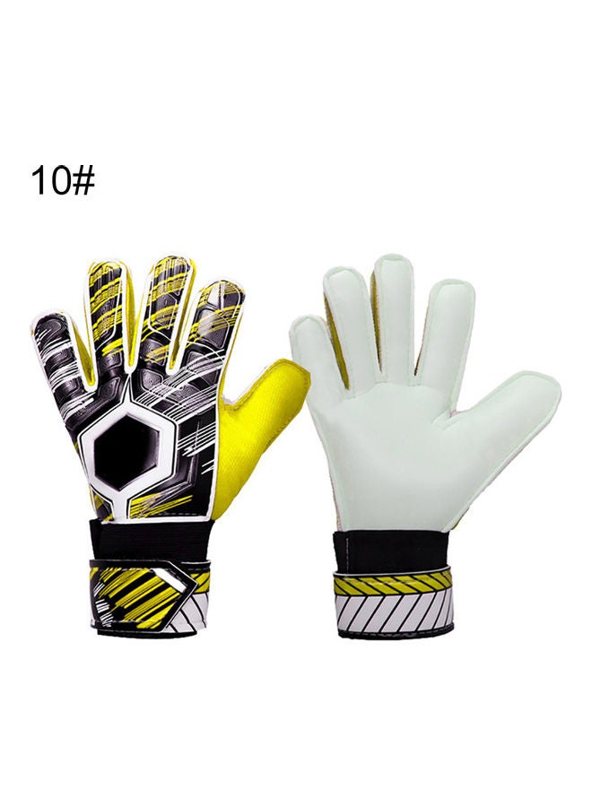 Generic Adult Kids Football Soccer Goalkeeper Goalie Full Finger Hand Protection Gloves 20*10*20cm  - Image 1