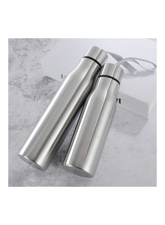 Generic - 500/750ml Portable Stainless Steel Water Cup Beer Drink Bottle with Tote Rope 20*10*20cm - Image 1
