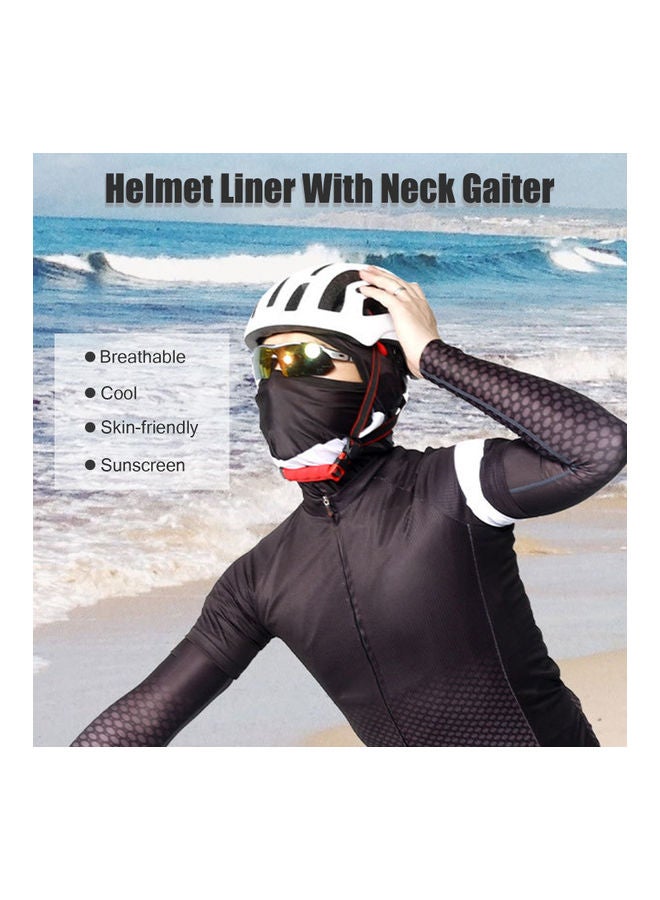 Cycling Helmet Liner Neck Gaiter Breathable Sunproof Balaclava Print Stretchy Running Cycling Beanie Cap With Face Cover 10 x 4 x 8cm
