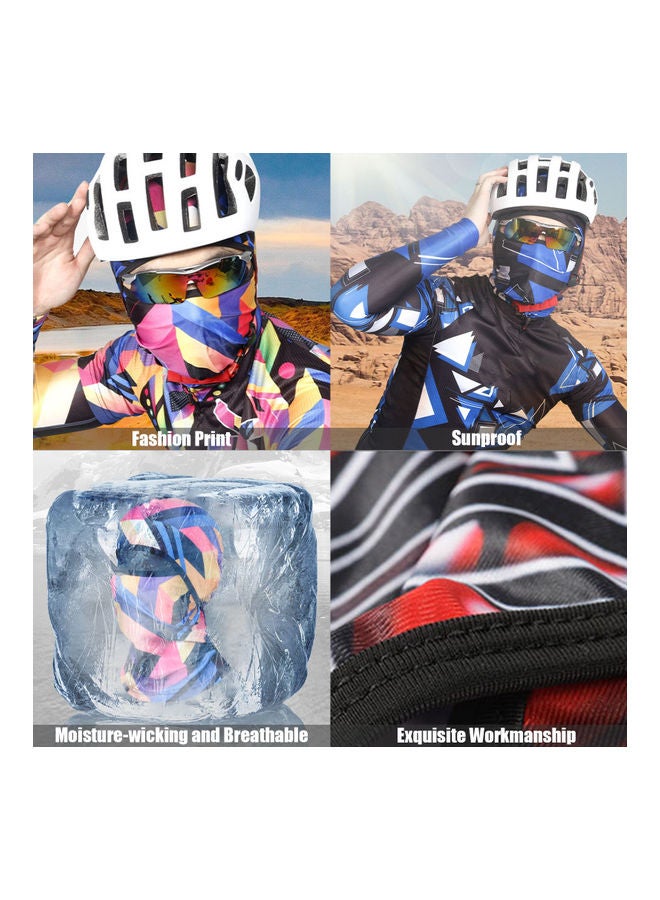 Cycling Helmet Liner Neck Gaiter Breathable Sunproof Balaclava Print Stretchy Running Cycling Beanie Cap With Face Cover 10 x 4 x 8cm