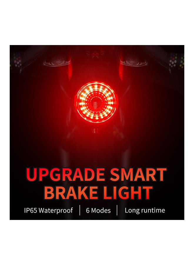 Generic - Bicycle Flashlight Bike Rear Light Auto Brake Sensing Waterproof LED Chargings Cycling Taillight Bicycle Saddle Seatpost Taillight 20.5*4.3*6.5cm - Image 1