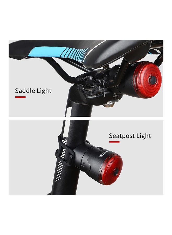 Generic - Bicycle Flashlight Bike Rear Light Auto Brake Sensing Waterproof LED Chargings Cycling Taillight Bicycle Saddle Seatpost Taillight 20.5*4.3*6.5cm - Image 1