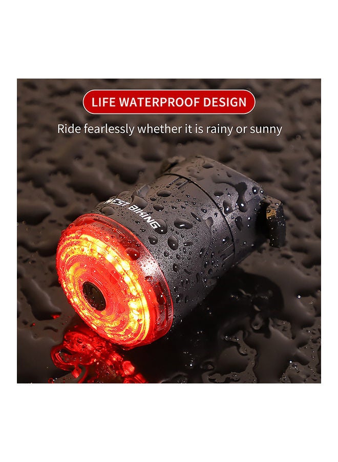 Generic - Bicycle Flashlight Bike Rear Light Auto Brake Sensing Waterproof LED Chargings Cycling Taillight Bicycle Saddle Seatpost Taillight 20.5*4.3*6.5cm - Image 1