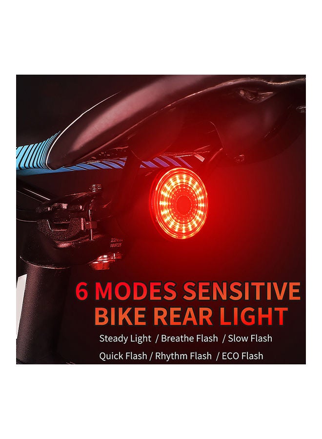 Generic - Bicycle Flashlight Bike Rear Light Auto Brake Sensing Waterproof LED Chargings Cycling Taillight Bicycle Saddle Seatpost Taillight 20.5*4.3*6.5cm - Image 1