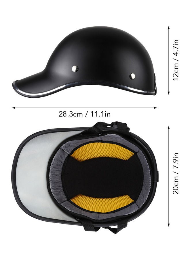 Motorcycle Helmet Bike Bicycle Baseball Cap Helmet Half Helmet for Men Women   Adults 29*15*21cm - Image 3
