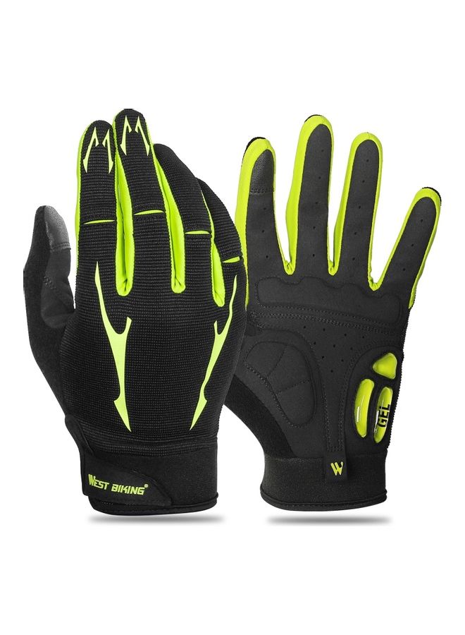 Generic Mountain Bike Gloves Full Finger Touch Screen Gloves Anti-skid Cycling Gloves Wear-resistant Breathable Women and Men Gel Palm Mittens Shock-Absorbing MTB Gloves Road Bicycle Gloves XL 24*4*21.5cm  - Image 1