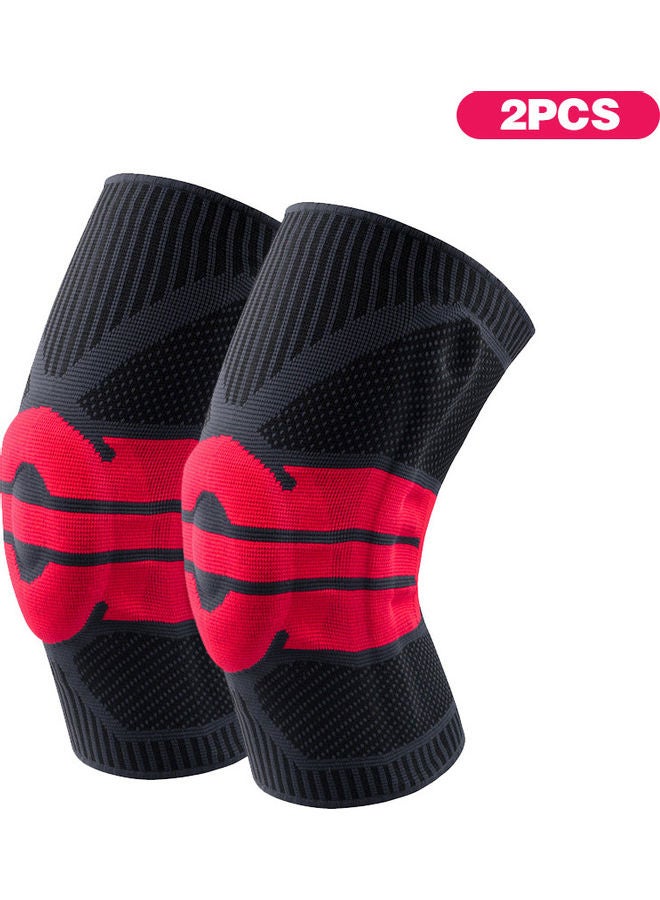 2-Pieces Knee Brace Compression Sleeve Joint Support Kneecaps Pads XL 23*5*15cm - Image 5
