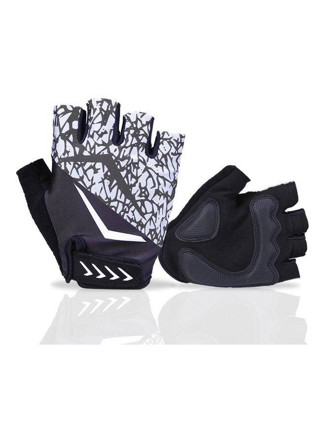 Generic Cycling Gloves Half Finger Biking Gloves Anti-slip Breathable Mountain Bike Gloves for Men Women L L  - Image 1
