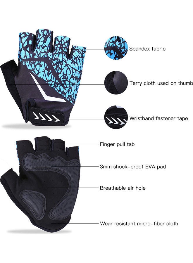Generic Cycling Gloves Half Finger Biking Gloves Anti-slip Breathable Mountain Bike Gloves for Men Women L L  - Image 2