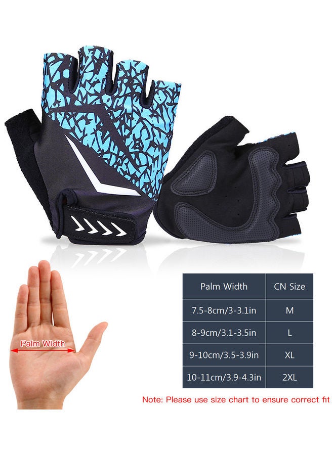 Generic Cycling Gloves Half Finger Biking Gloves Anti-slip Breathable Mountain Bike Gloves for Men Women L L  - Image 4