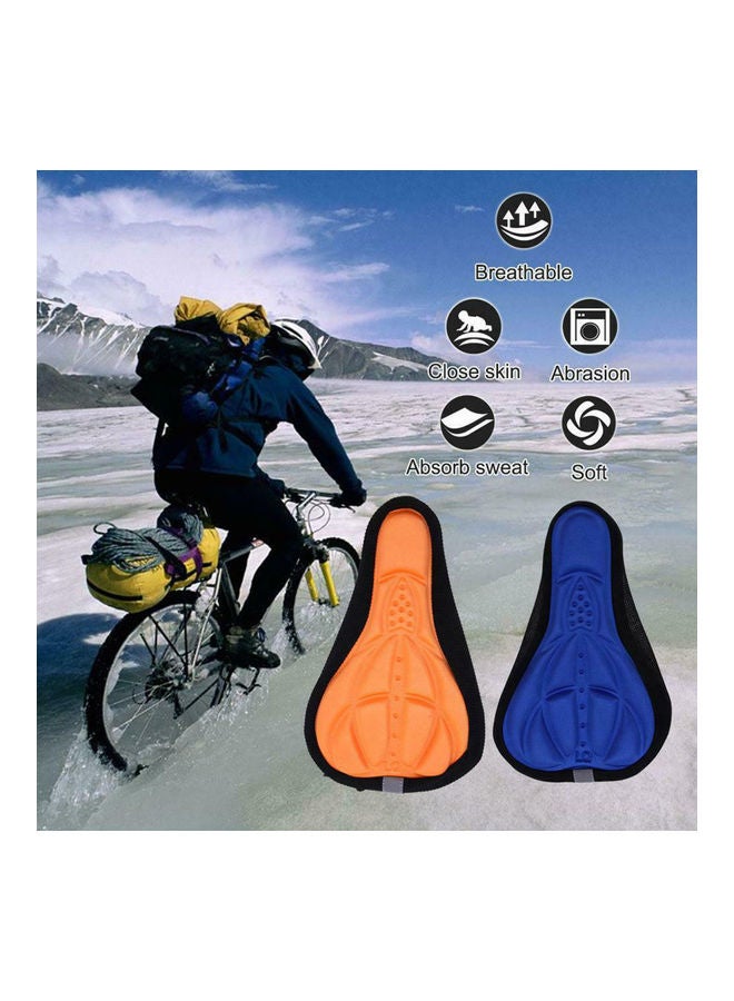Bike 3D Saddle Seat Cover Bike Breathable Soft Comfort Pad Padded Cushion (Blue) 28*2*17cm - Image 4