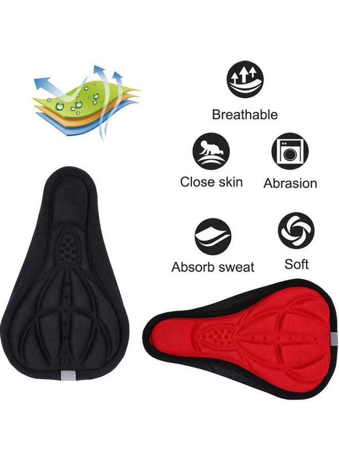 Bike 3D Saddle Seat Cover Bike Breathable Soft Comfort Pad Padded Cushion (Blue) 28*2*17cm - Image 5