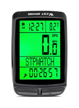 WEST BIKING Five Languages Mountain Bike Road Bicycle Wireless Stopwatch Multifunctional Interface Waterproof Tachometer Riding Equipment Speedometer 12.2*4.5*8.1cm - v1605635223/N42380892A_1