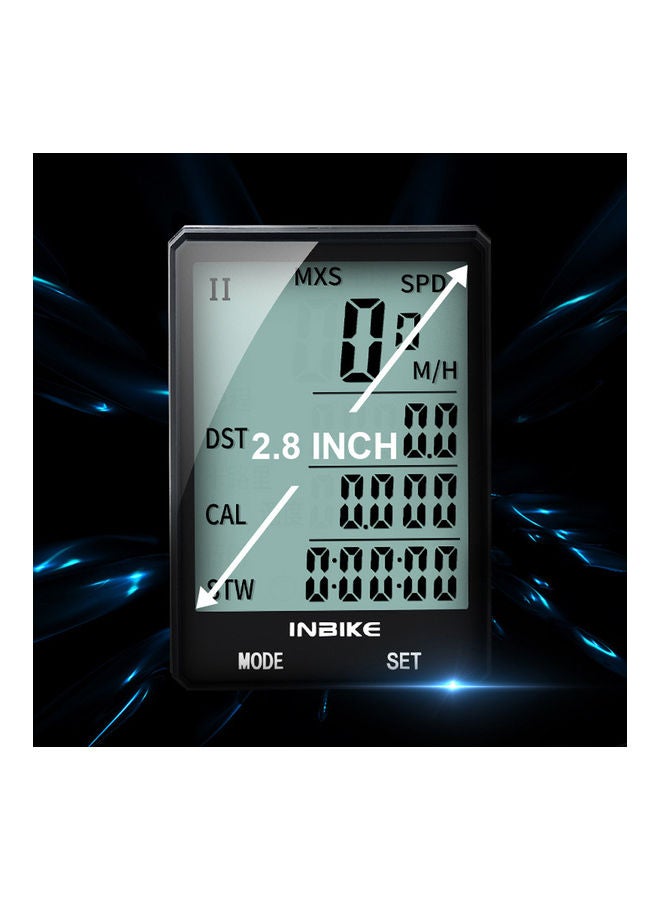 Generic - INBIKE 2.8 inch Bike Wireless Computer Multifunction Rainproof Riding Bicycle Odometer Cycling Speedometer Stopwatch Backlight Display 10.5*6*7.5cm - Image 1