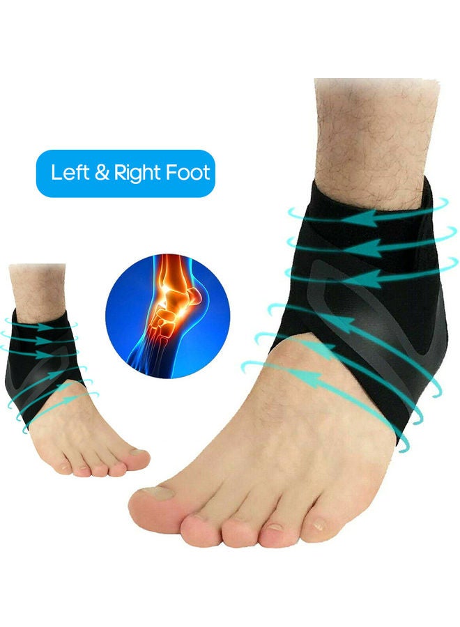 Generic Adjustable Sports Elastic Ankle Brace Support Basketball Protector Foot Wrap 15*2*10cm  - Image 1
