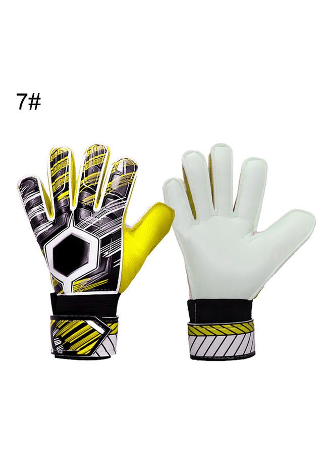 Generic Adult Kids Football Soccer Goalkeeper Goalie Full Finger Hand Protection Gloves 20*10*20cm  - Image 1