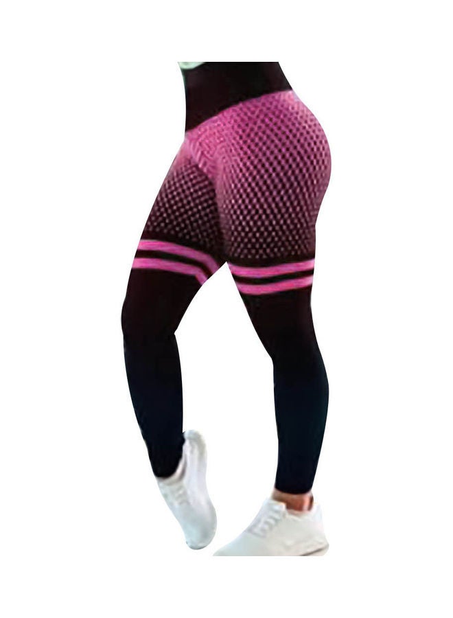Generic Women Grid Pattern High Waist Sport Exercise Fitness Running Yoga Leggings Pants 20*10*20cm  - Image 3
