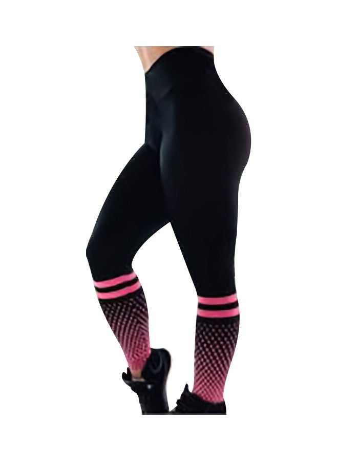 Generic Women Grid Pattern High Waist Sport Exercise Fitness Running Yoga Leggings Pants 20*10*20cm  - Image 1