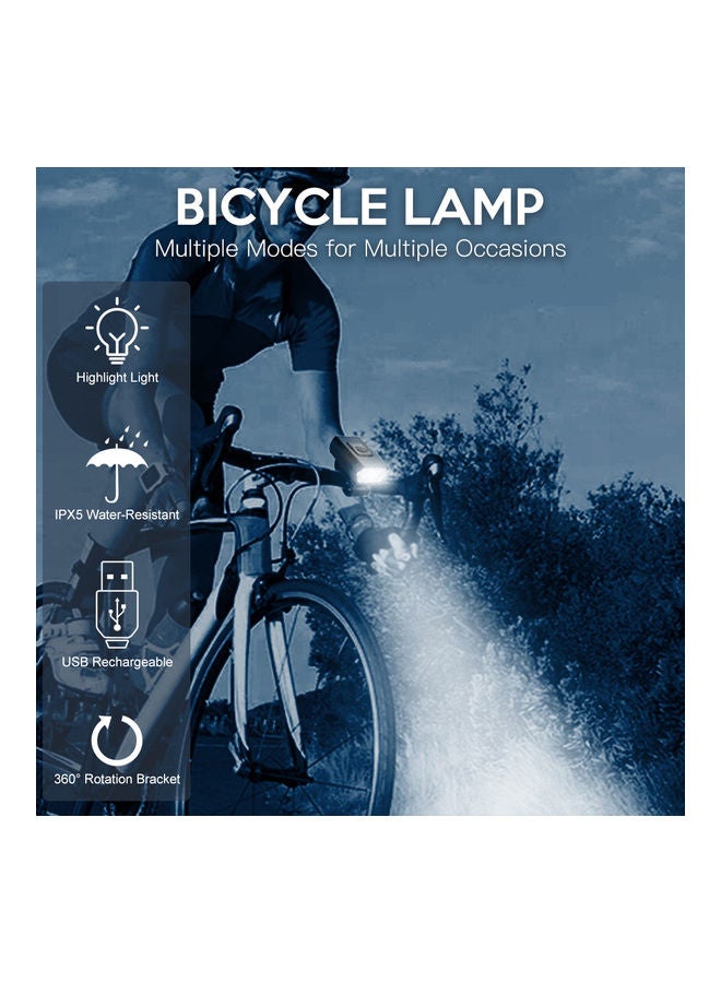 Generic T6 LED Bicycle Light USB Rechargeable Power Display Mountain Road Bike Front Lamp USB Rechargeable Waterproof Cycling Headlight Cycling Equipment 10.7*4.6*10.4cm 10.7*4.6*10.4cm  - Image 5