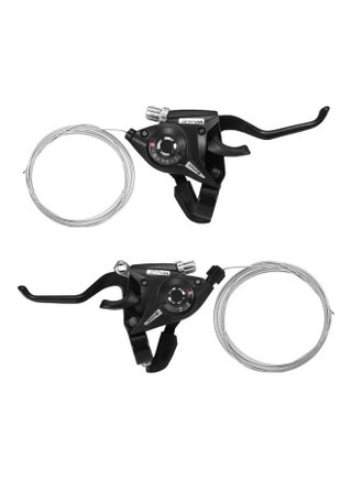 Generic 2pcs Bicycle Speed Shifter Brake Shifter with Shift Cable