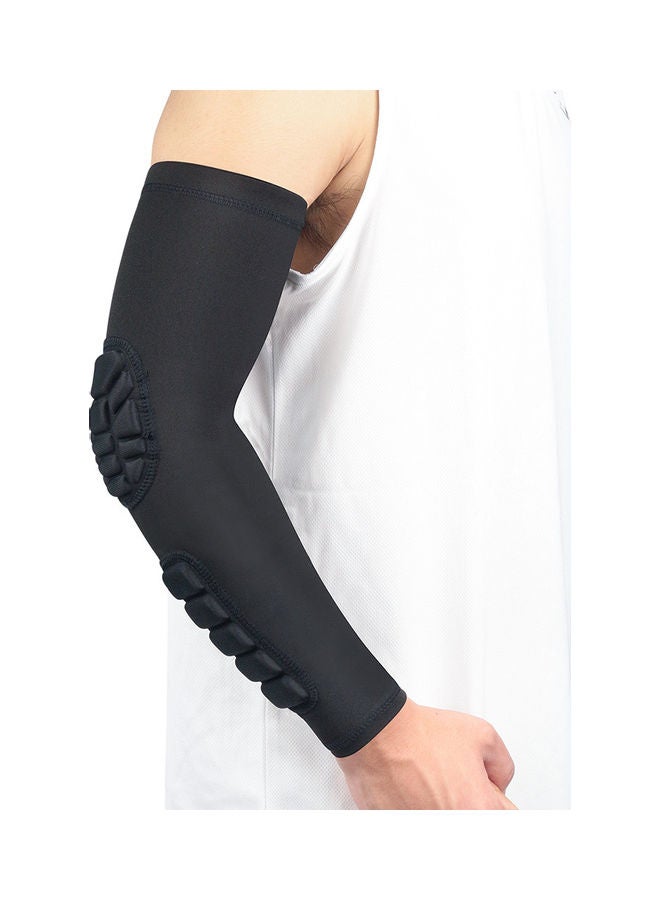 Generic 2PCS Men Women Compression Arm Sleeves Elbow Brace Pad Breathable Moisture-Wicking Basketball Outdoor Arm Protective Support XL 15*5*10cm  - Image 1